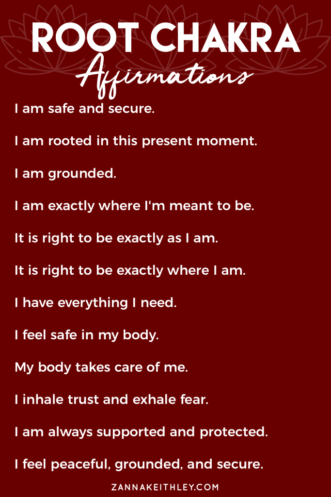 Root Chakra Affirmations