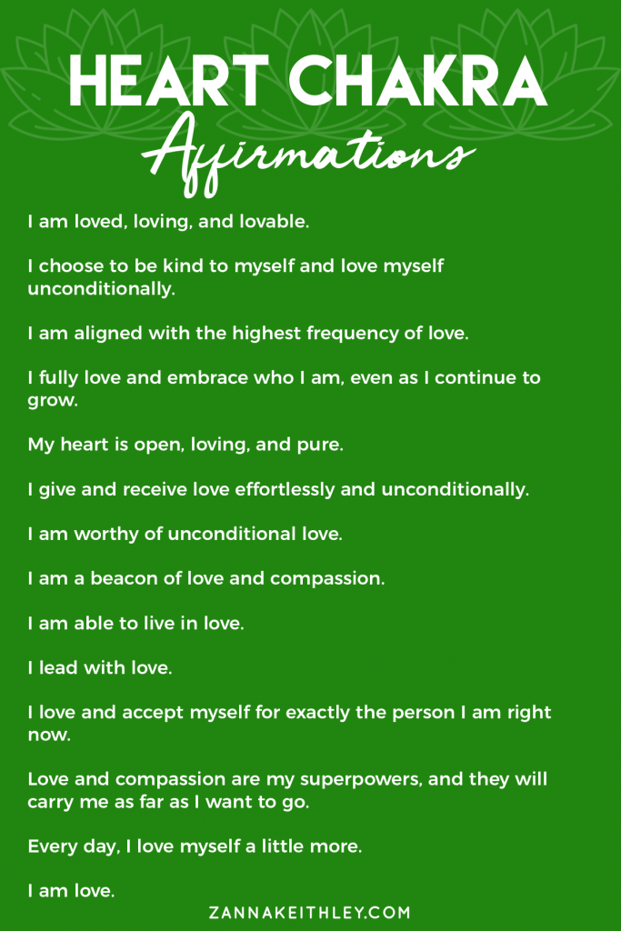 Heart Chakra Affirmations