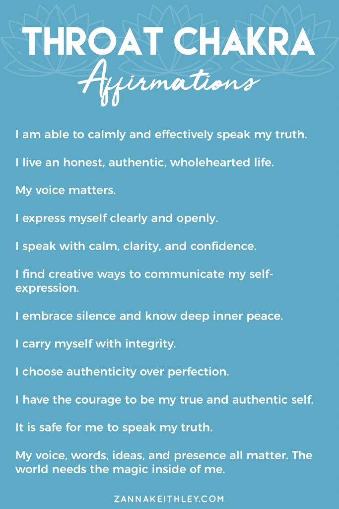 Throat Chakra Affirmations