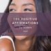 blog banner with title: 100 Positive Affirmations for Women