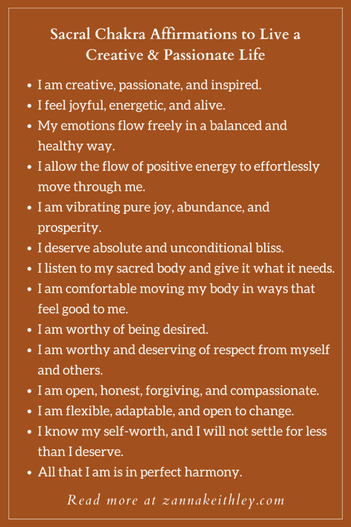 35 Sacral Chakra Affirmations to Live a Creative & Passionate Life