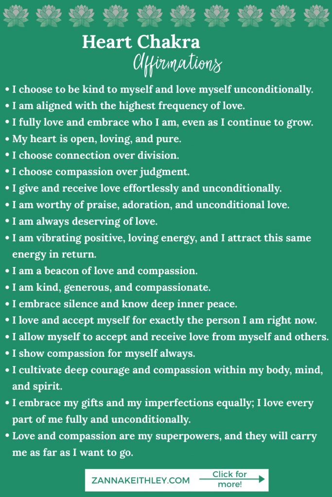 heart chakra affirmations