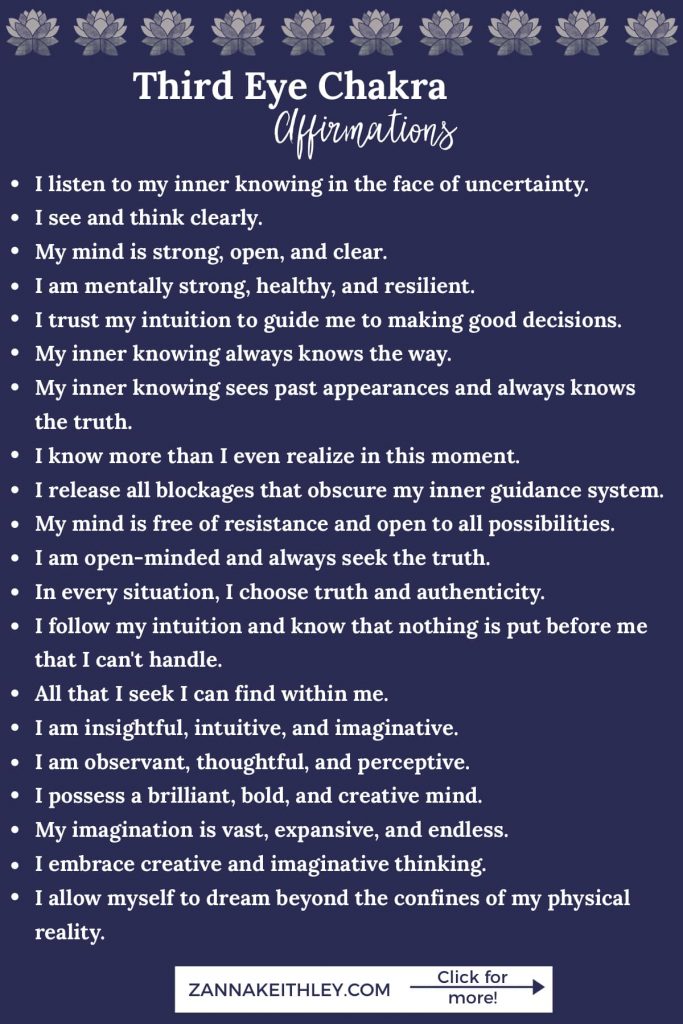 third eye chakra affirmations