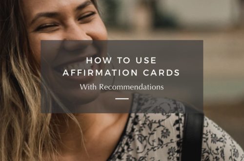 blog banner with title: How to Use Affirmation Cards (A Complete Guide with Links and Recommendations)