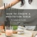 blog banner with title: How to Create a Meditation Table