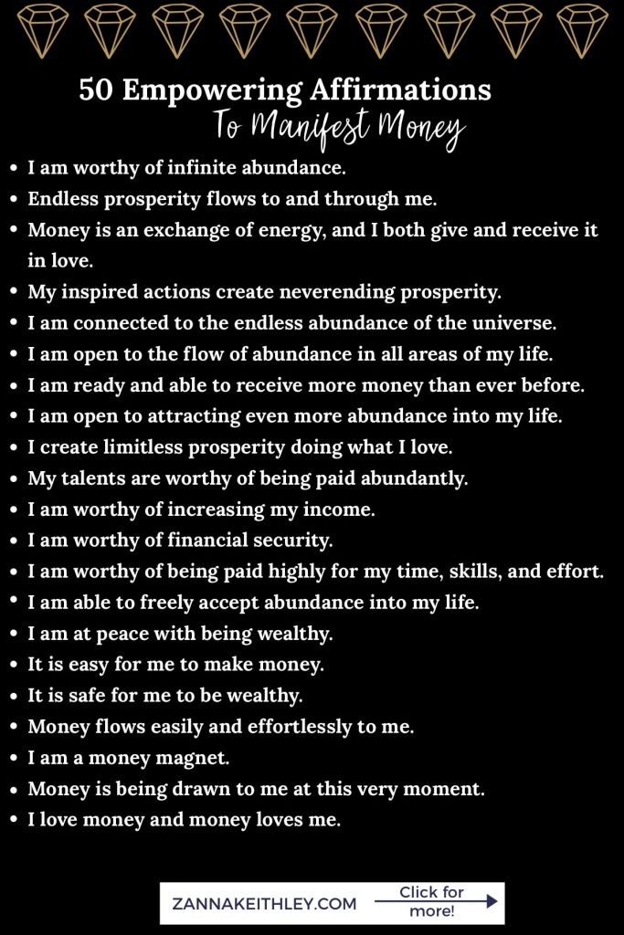 50 Money Affirmations To Manifest Abundance