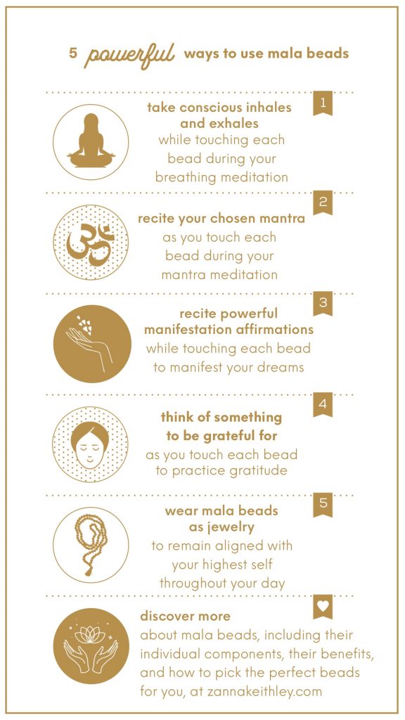 5 types of mala beads. A meditation mala…, by Mala Infographics