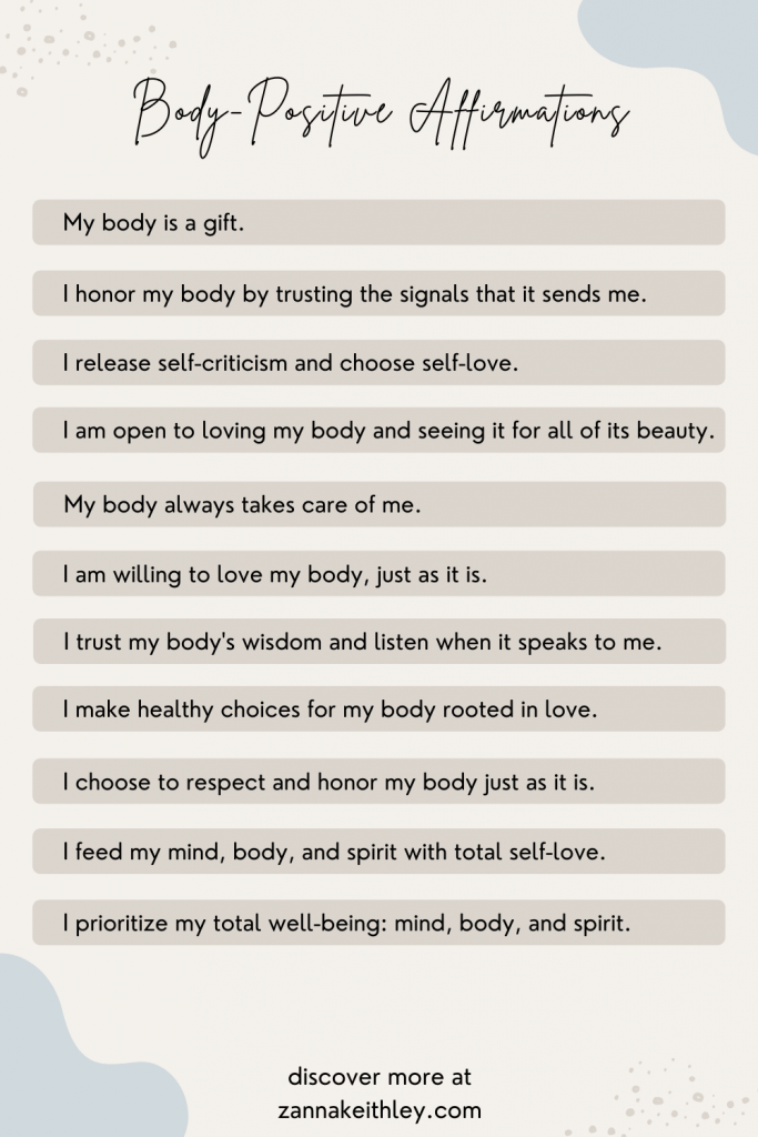 42 Body Positive Affirmations for Total Self-Acceptance