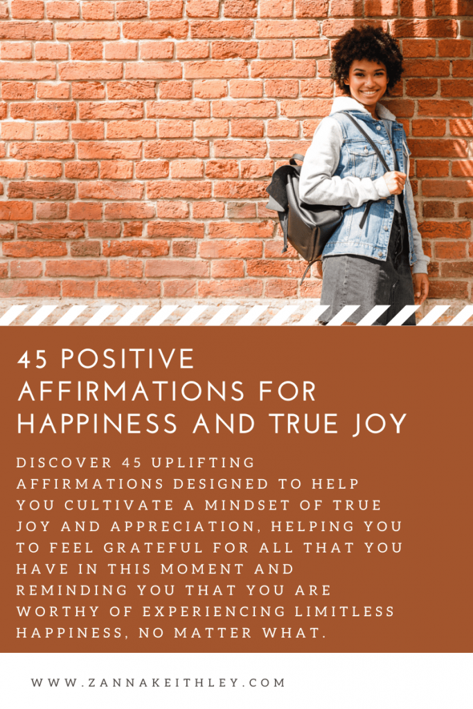 Affirmations for happiness and love for life –