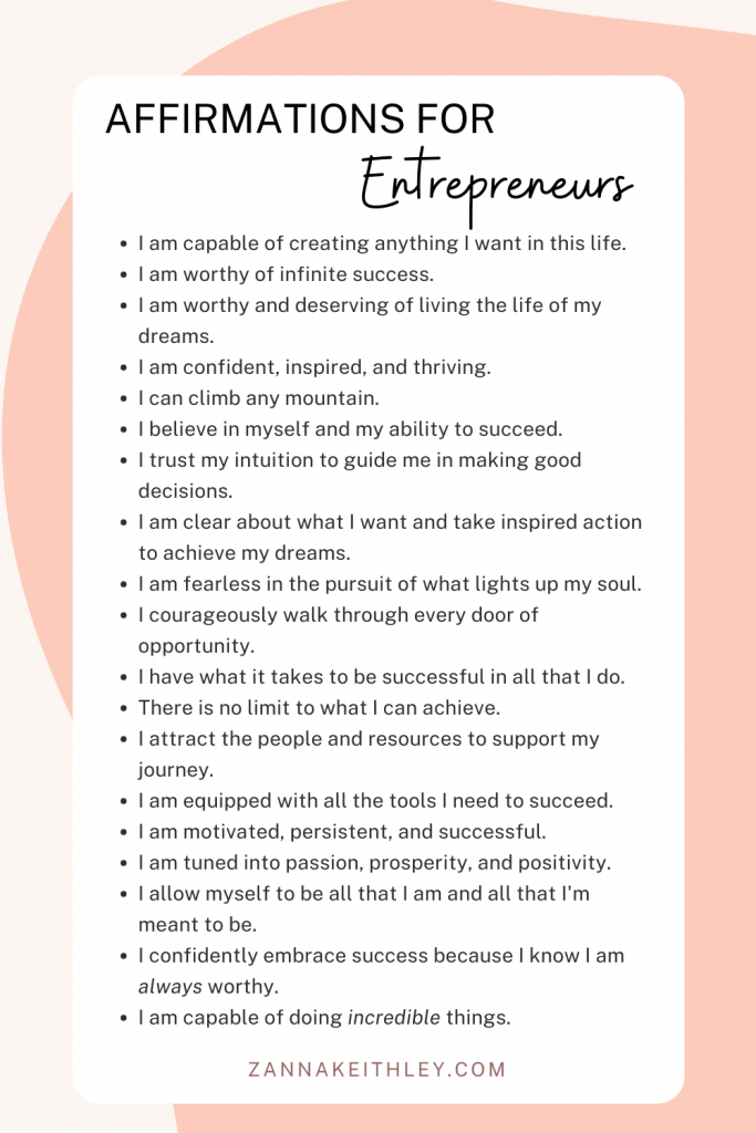 Affirmations for Entrepreneurs