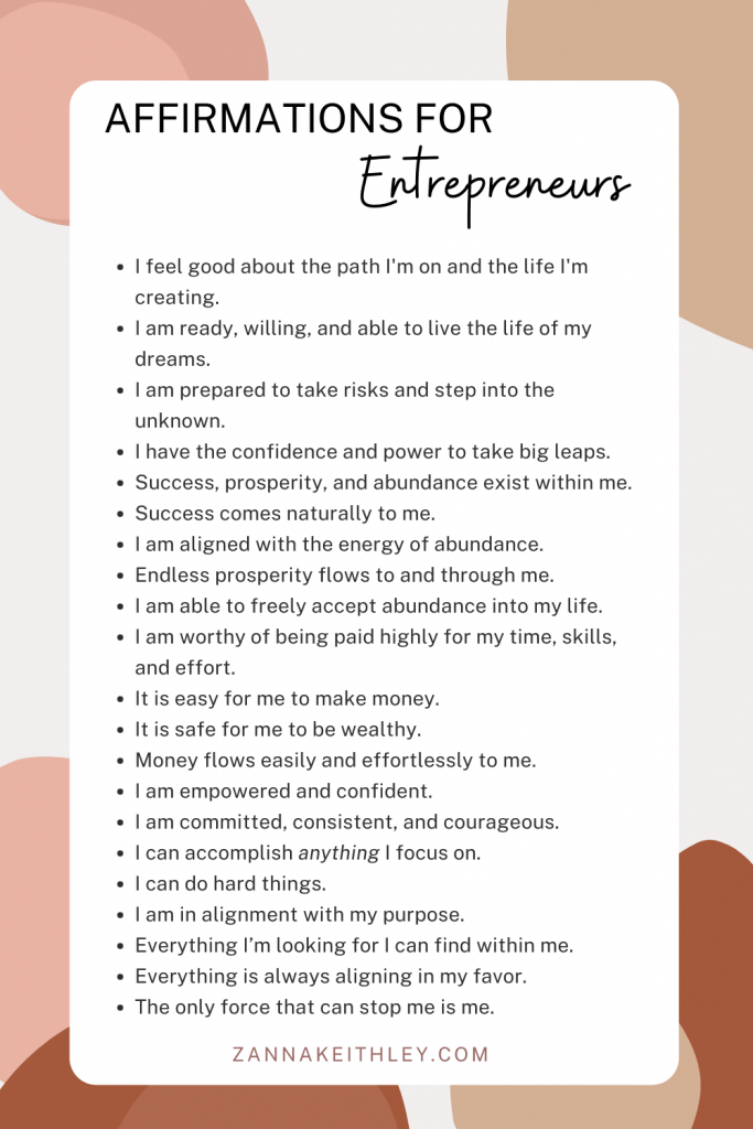 Affirmations for Entrepreneurs