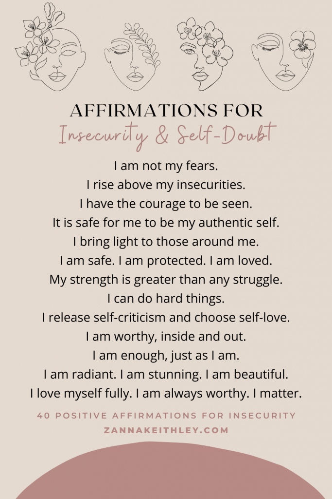 self affirmations for anxiety