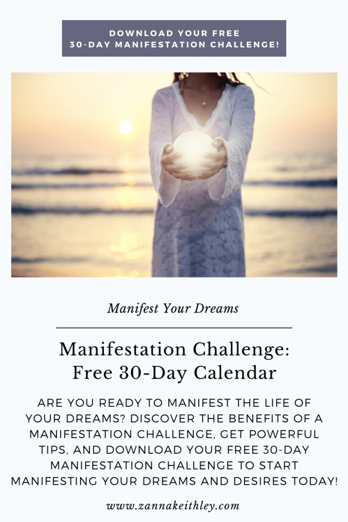 Manifestation Challenge Free 30Day Calendar Zanna Keithley