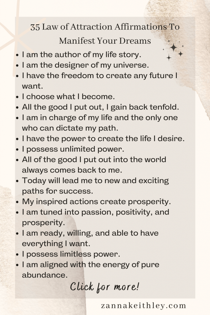 law of attraction affirmations