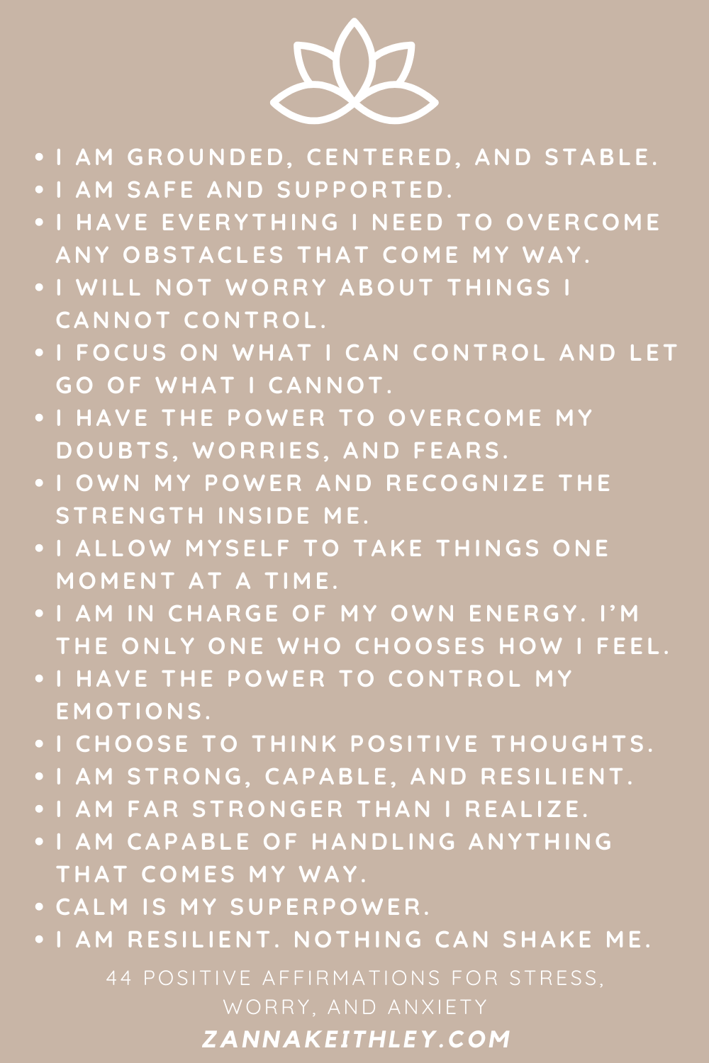 44 Positive Affirmations For Stress, Worry, And Anxiety
