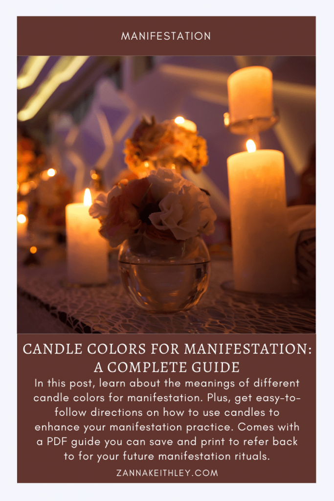 candle colors for manifestation