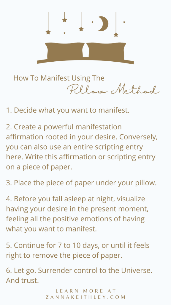 How to use the pillow method for manifestation in six steps