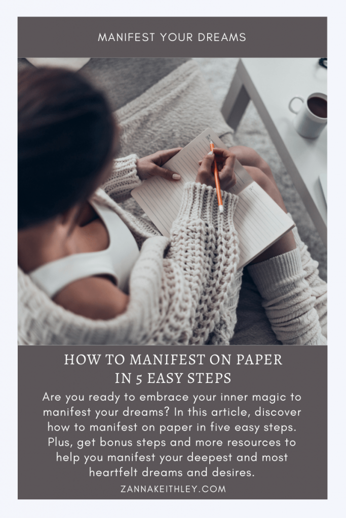 how to manifest on paper