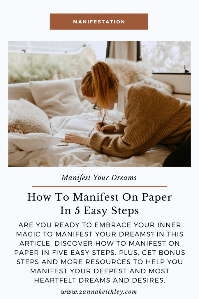 how to manifest on paper