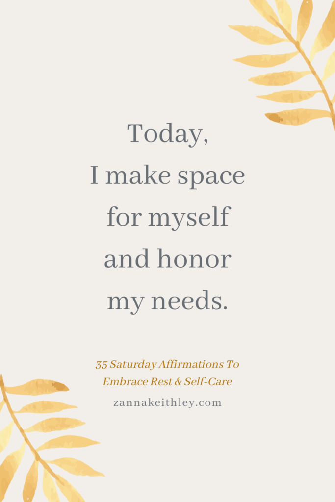 Saturday Affirmations