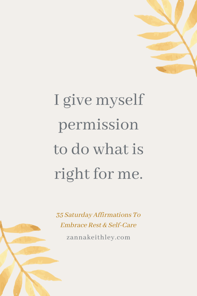 Saturday Affirmations