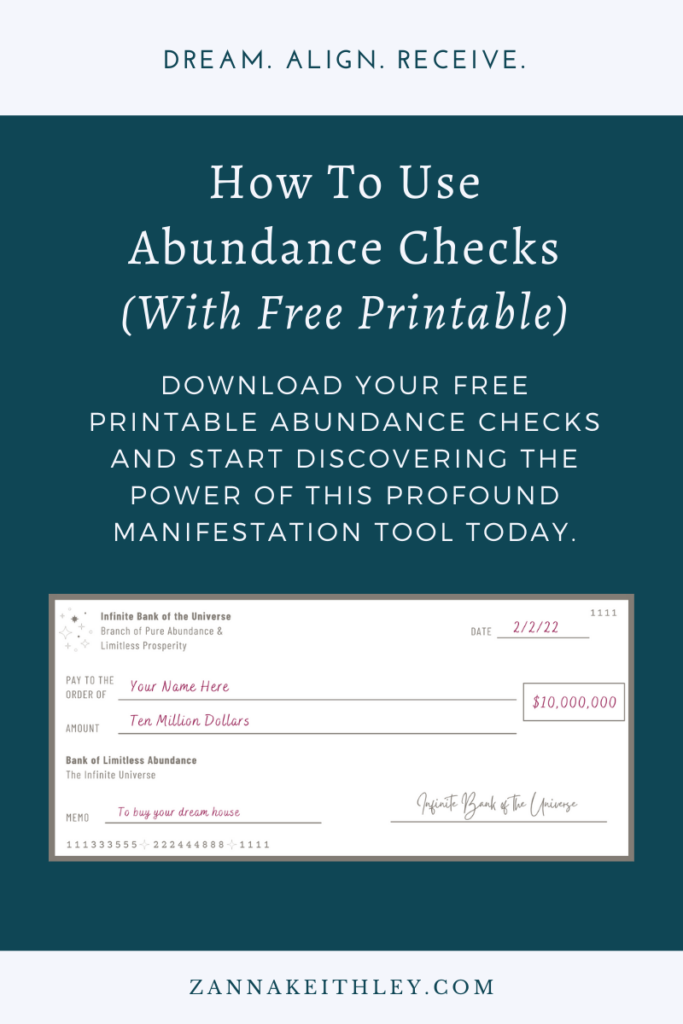 How To Use Abundance Checks (With Free Printable)