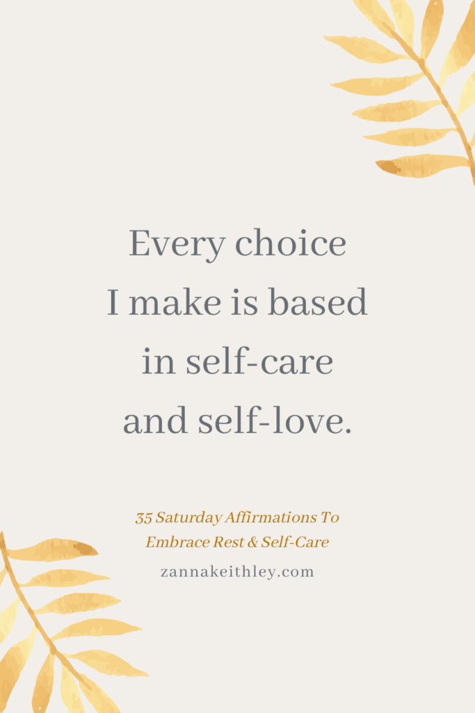 Saturday Affirmations