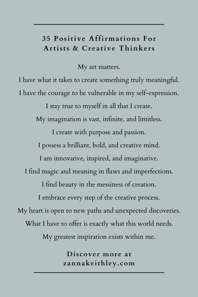 Affirmations for Artists