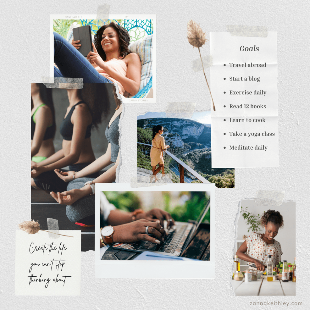 Creating a Vision Board  Creating a vision board, Vision board book,  Portable vision board